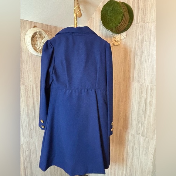 Peaches N Cream Vintage Elegant Blue Girls Dress & Coat - Picture 7 of 10